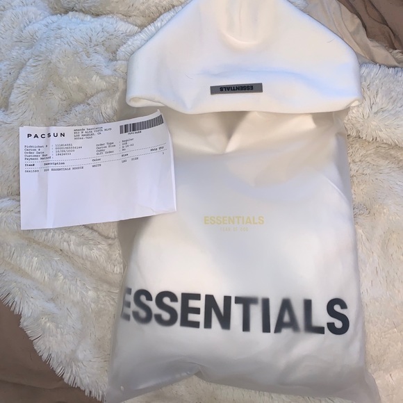 FEAR OF GOD ESSENTIALS Pullover Hoodie White - Picture 2 of 4